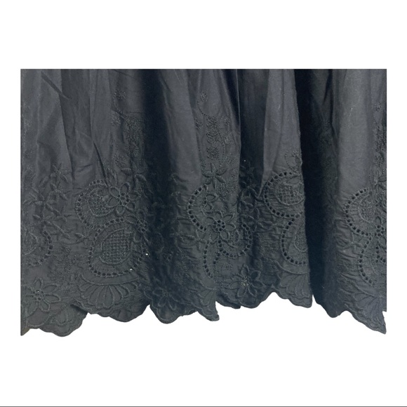 NWT JASON WU Black Tiered Shoulder Tie Maxi Dress Embroidered Size XL - Picture 4 of 16